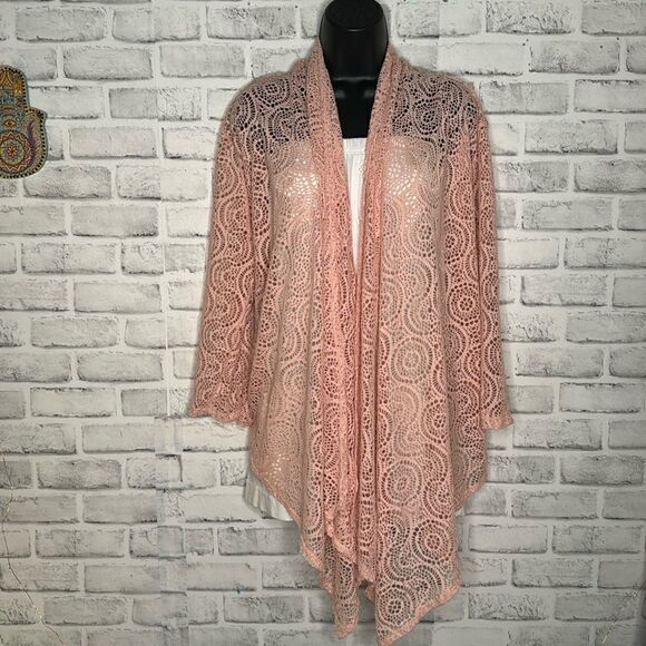 Ruby Rd Peachy Lace Cardigan Jacket Size XL - Picture 1 of 5